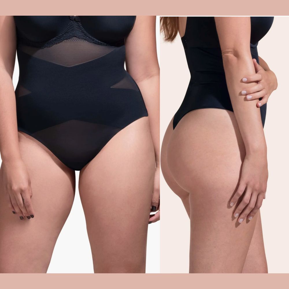 NEW $79 Honeylove [ Small ] Super Power Shaping Thong Runway Black‎ #6365